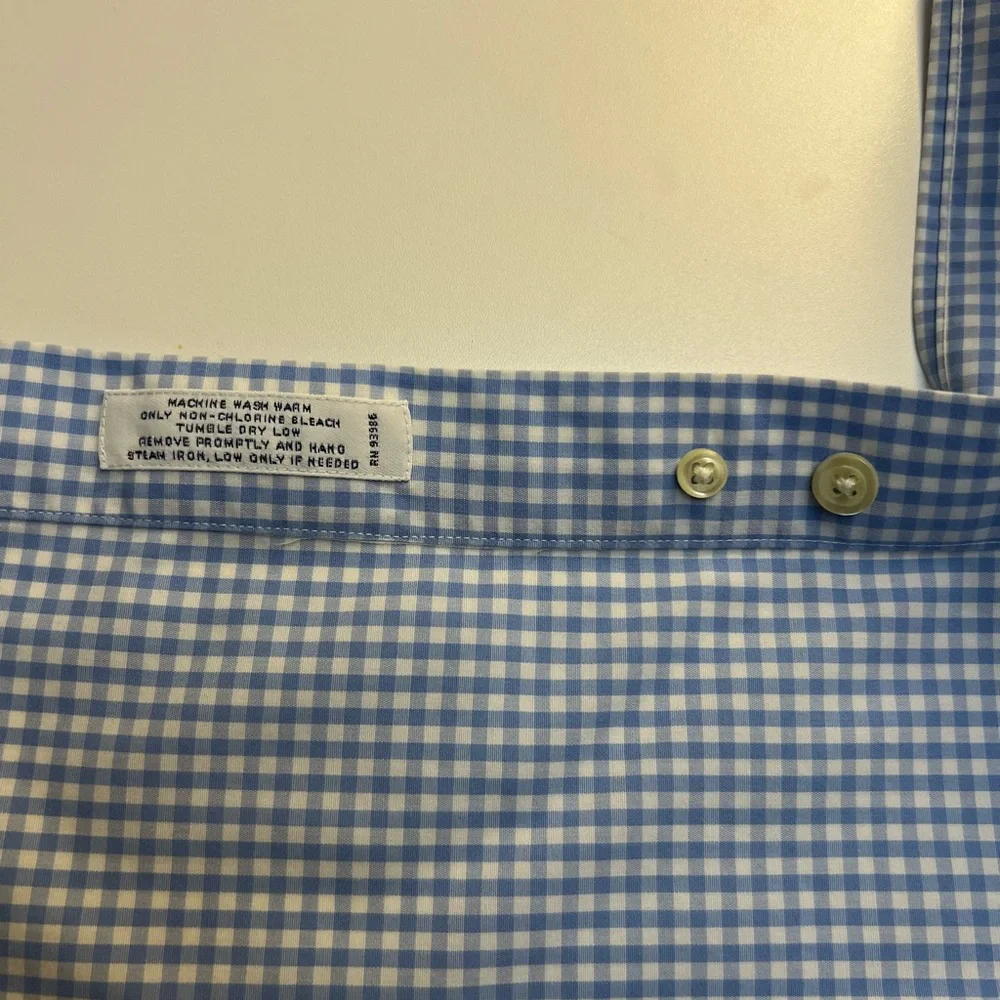 Brooks Brothers Light Blue Checked Button Down Regent Dress Shirt